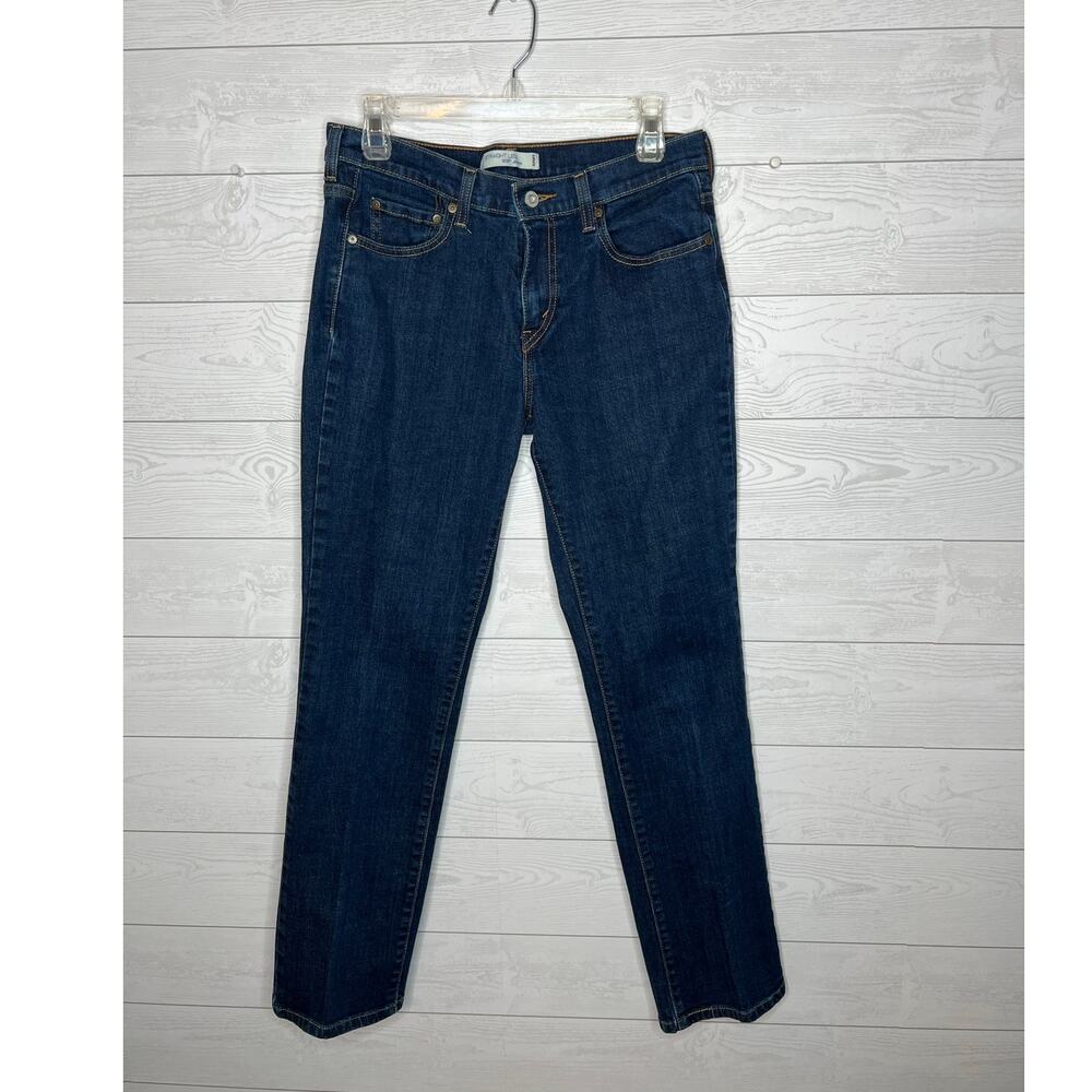 Levi's  505 straight leg dark wash women's jeans Size 8M - Picture 2 of 6